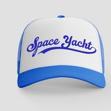 SPACE YACHT BLUE TRUCKER HAT